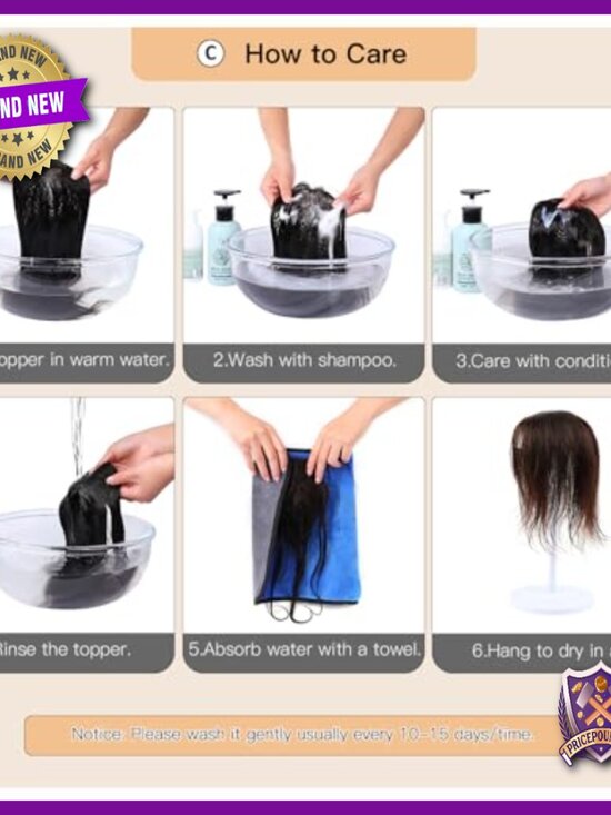 10 Inch Human Hair Topper with Swiss Base for Thinning Hair Coverage main image 5